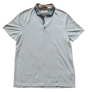 Ted Baker Golf Polo Size L  (4), Blue And White, Collared, Casual, Preppy,